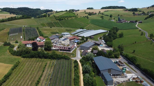 Das FiBL von oben. Foto: FiBL, Thomas Alföldi