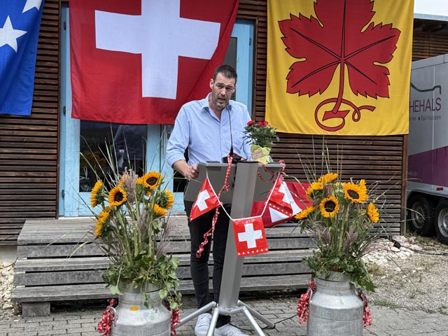 Der Festredner: Nationalrat Christoph Riner. Foto: Jörg Wägli